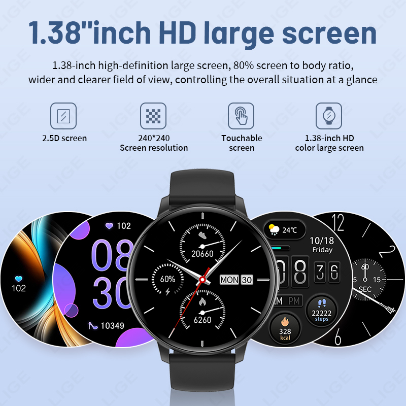 LIGE Nieuwe 1.43 inch Bluetoot - Watches Ladies Smartwatch recensie en prijs