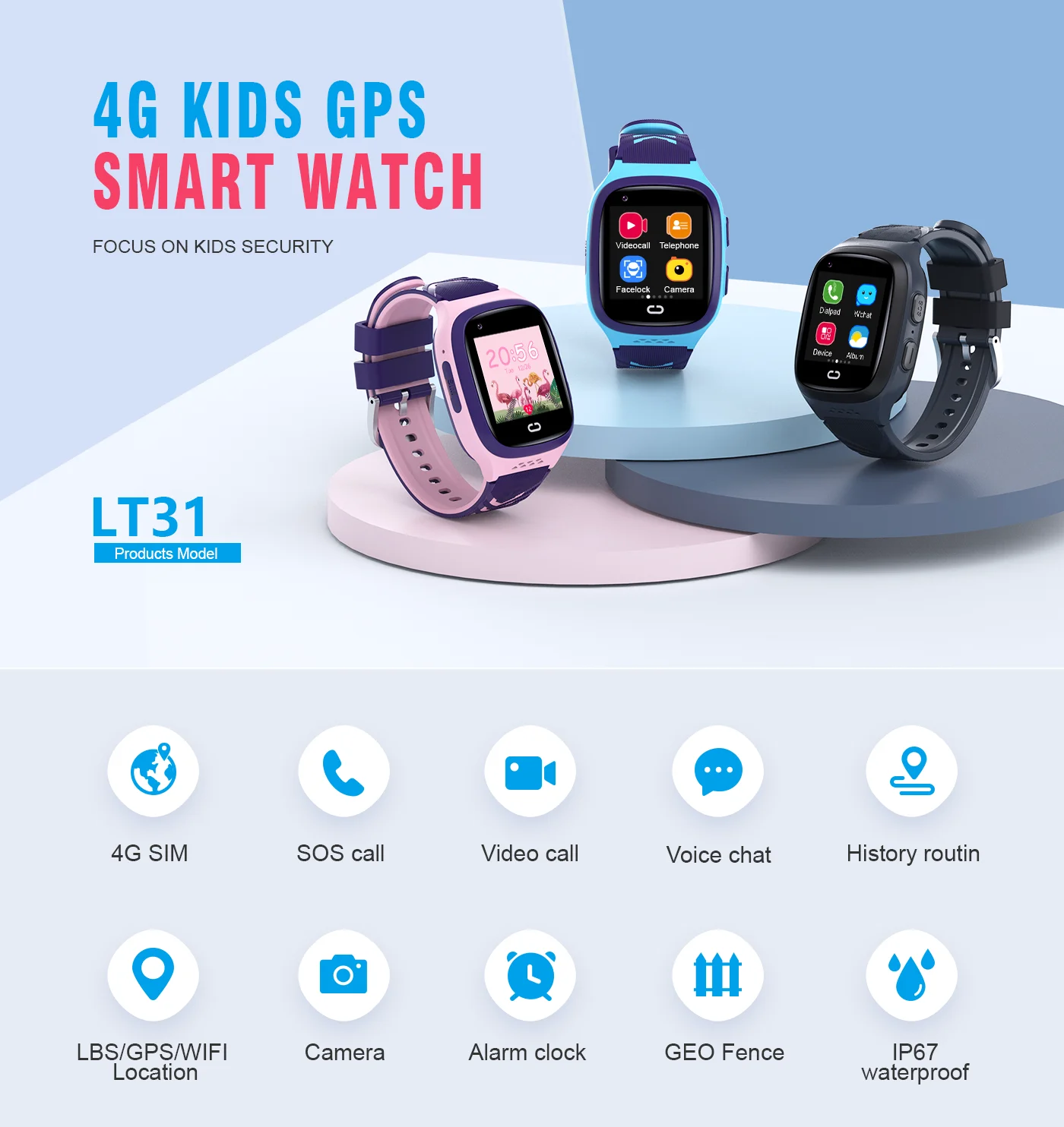 4G Kids Smartwatch SOS Waterdi - Smartwatch Watches For Kids recensie en prijs
