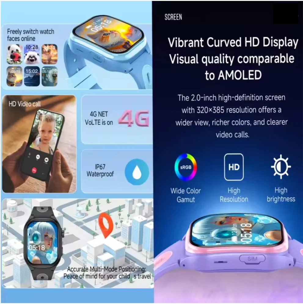 4G Smartwatch voor kinderen, k - Smartwatch Watches For Kids With Gps recensie en prijs